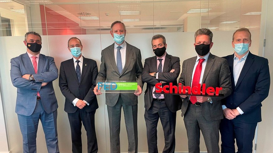 SCHINDLER IBERIA Y LA FEDERACIÓN EMPRESARIAL DE LA DEPENDENCIA FIRMAN UN ACUERDO DE COLABORACIÓN QUE AFECTARÁ A 2.400 CENTROS RESIDENCIALES EN ESPAÑA